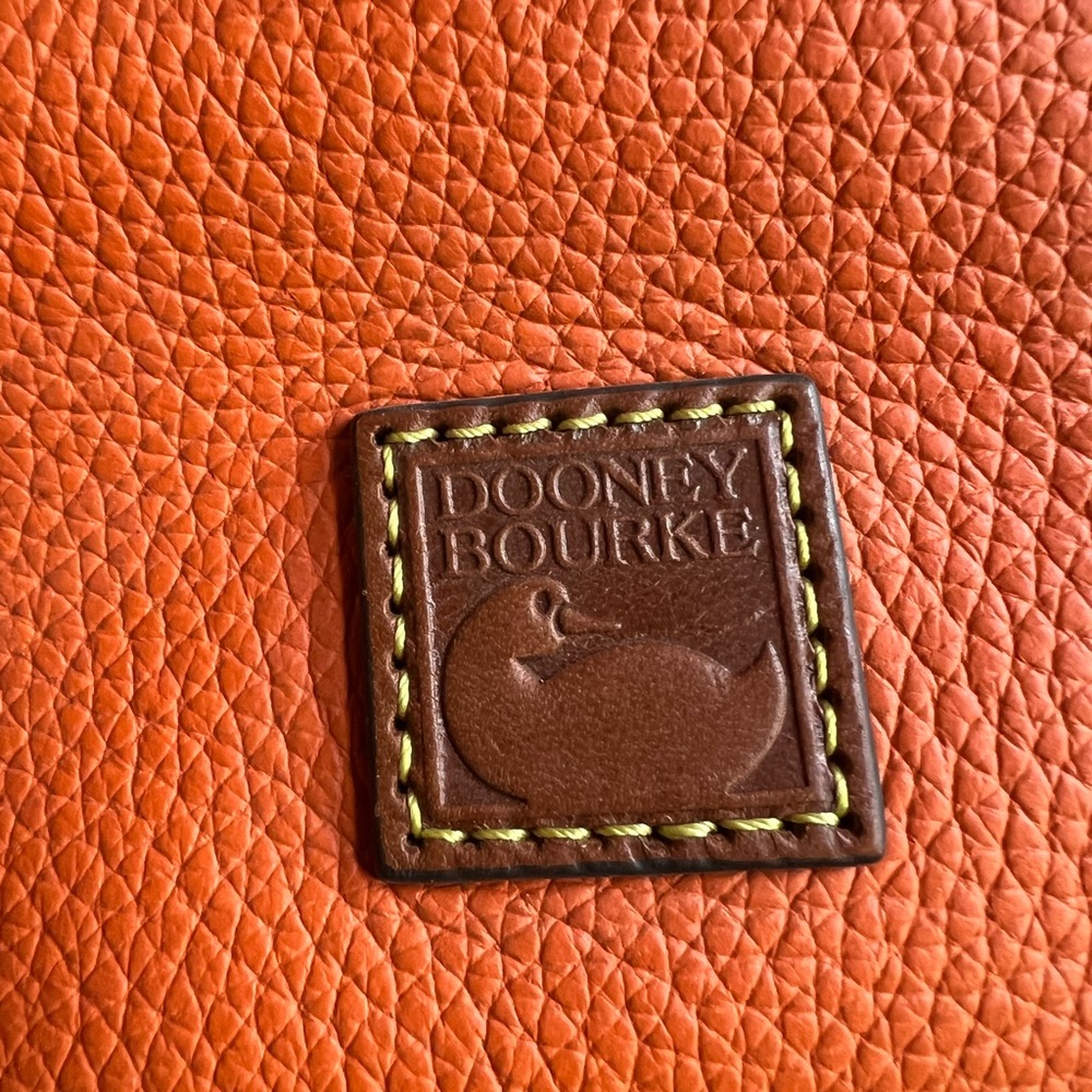 Dooney & Bourke Zip Sac in Clementine Pebble Leather Crossbody Bag - Picture 16 of 16